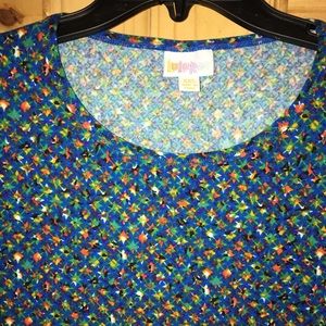 XXS LuLaRoe Irma multi colored.